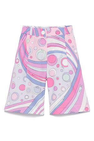 pink cotton shorts EMILIO PUCCI KIDS | PW6050P0494511MC